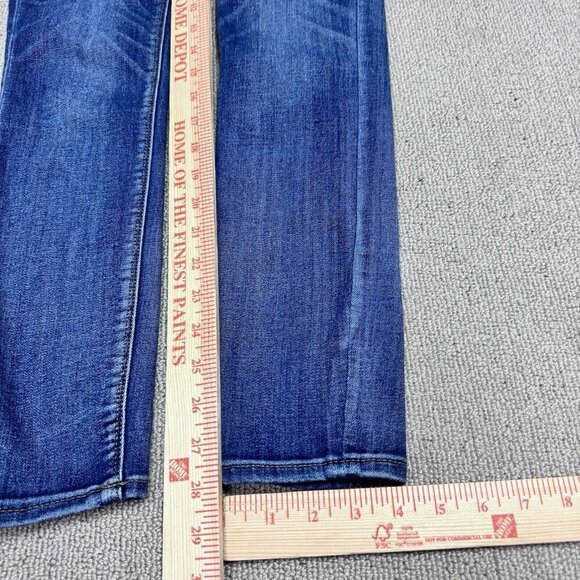 Express Jeans Legging Mid Rise Blue Pockets Women’s Size 00 - Picture 4 of 12